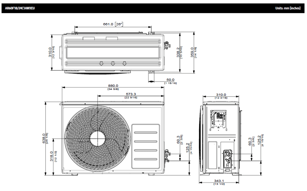 Oro kondicionierius Samsung COMFORT S2, 5.0/6.0 kW bevėjė sistema