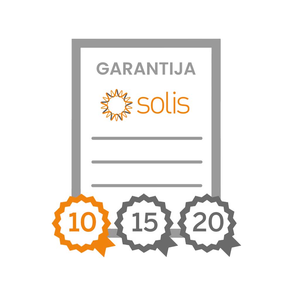 Trifazių inverterių Solis S5-GR3P(3-10K) garantijos pratęsimas iki 10 metų