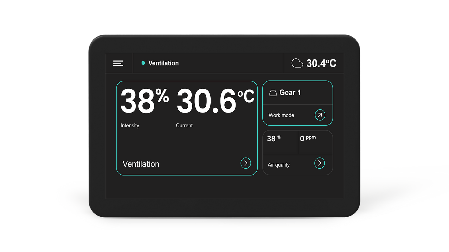 OXYGEN LCD SimpleTouch pultas su WiFi ir Bluetooth, juodas