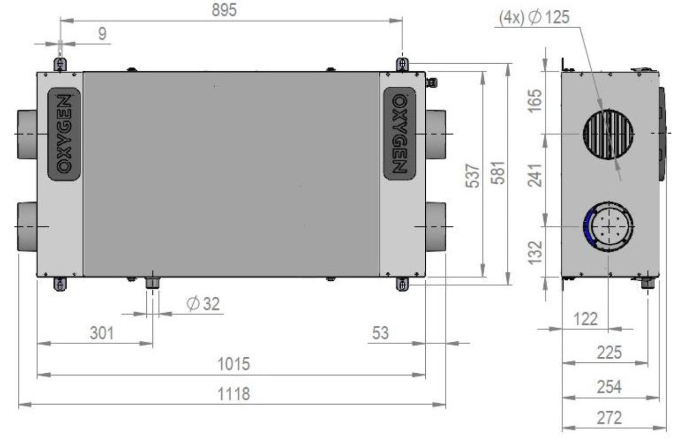 Entalpinis rekuperatorius OXYGEN Easy C200E iki 100 m2