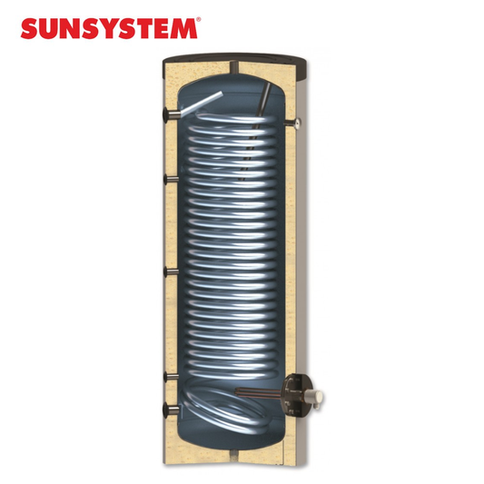 150 l Sunsystem emaliuotas vandens šildytuvas (boileris) šilumos siurbliams SWPN-2L 150