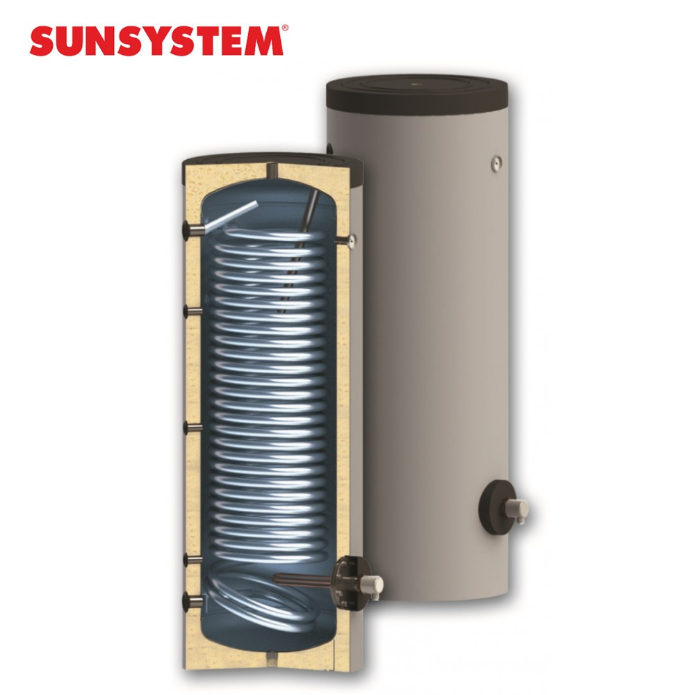 300 l Sunsystem emaliuotas vandens šildytuvas (boileris) šilumos siurbliams SWPN-2L 300